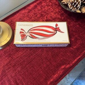 Godinger Red and White Peppermint Tray
